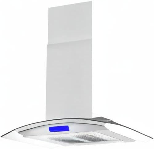 COSMO COS-668ICS750 30 in. Lumin Collection 380 CFM Ducted Island Range Hood, Soft Touch Controls, LED Lights, Stainless Steel