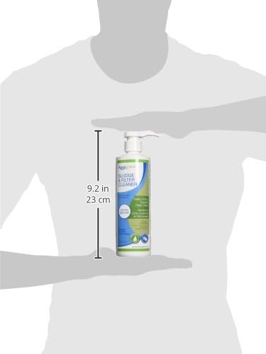 Aquascape 98890 Sludge and Filter Cleaner Treatment Liquid 500 ml/16.9 oz for Pond Water Feature Waterfall and Garden