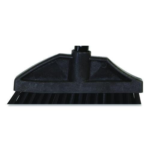 Boardwalk Large Angle Broom, 57" Handle, Long Reach, Black, Washable PET, Steel Handle, Swivel Hanger, Made in The USA