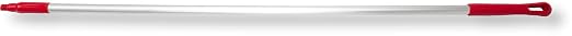 SPARTA Aluminum Broom and Mop Handle Replacement with Acme Threaded Tip for Environments with Harsh Cleaning Agents, Aluminum, 70 Inches, Red