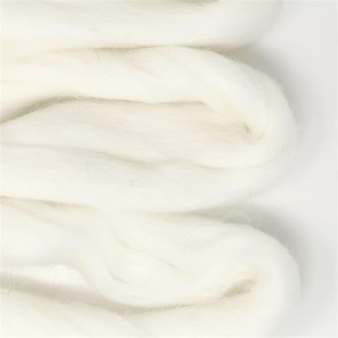 Natural Wool Bulk roving, 8 lb. Best Wool for Spinning, arm Knitting, Felting, Chunky Blankets and Tapestry. Natural Colors, un-Dyed. (Ecru, 8 lb)