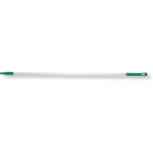 SPARTA Aluminum Broom and Mop Handle Replacement with Acme Threaded Tip for Environments with Harsh Cleaning Agents, Aluminum, 71 Inches, Green, (Pack of 12)