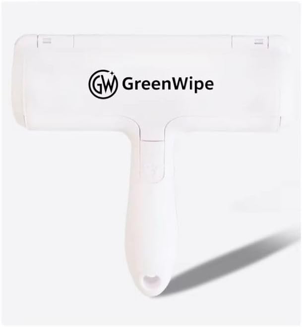 Pet Hair Remover Roller – Reusable Lint Roller for Dog & Cat Hair – No Batteries or Sticky Tape Needed – Works on Furniture, Couch, Carpet, Car Seats, Bedding & Rugs – Portable & Eco-Friendly (White)