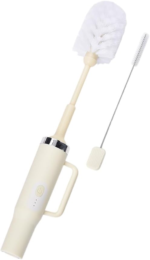 Rechargeable Electric Bottle & Cup Brush, 360° Thorough Cleaning Without Blind Spots, Suitable for Baby Bottles, 64-Ounce Mugs, Straws, Wine Glasses, etc., Easy to Air-Dry and Portable