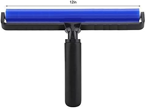 12 Inch Silicone Manual Roller Anti-Static Cleaner Tool,Under The Action of Static Electricity,Small Impurities Will be Adsorbed on The Drum
