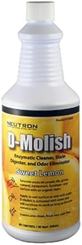 D-Molish Enzymatic – Sweet Lemon (1 Bottle) – Stain & Odor Remover, Pet-Safe Drain & Grease Trap Treatment – Bathroom, Tile, Grout & Carpet (Quart) (2)