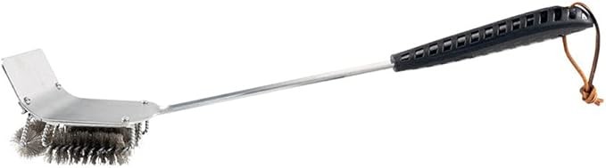 BBQ Dragon Grill Brush and Scraper – Heavy Duty BBQ Cleaner with Replaceable Head and Coal Rake – Stainless Steel Bristle Free Tool for Weber, Cast Iron, and Outdoor Barbecue Cleaning