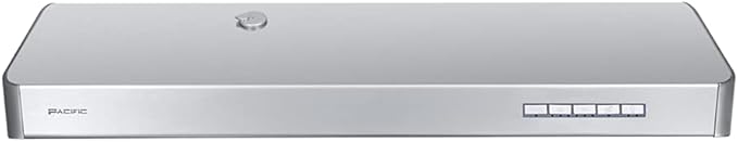Pacific Auto Clean Under Cabinet Ducted Range Hood 42" - 900 CFM Powerful 6-Speed Kitchen Vent Hood - Electric Stainless Steel - LED Lights, Auto Steam Cleaning, Removable Grease Tray AC3342BS