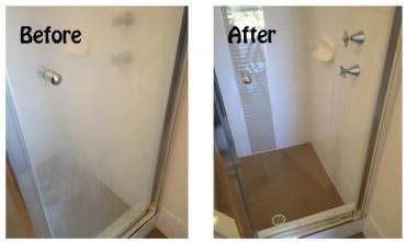 Bring It On Cleaner- 128 Oz Shower Door Hard Water Spot Stain Remover with OXYGEN BLEACH. Safely Clean Shower Door Glass, Tiles, Taps, Grout and Fiberglass