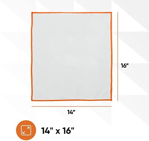 Superio Microfiber Glass, Mirror, Window Cleaning Cloth for Car Windshield, Lenses Tv Screen, Electronics, 14x16 Large Micro Fiber Lint & Streak Free Blue/Green, Just Water, 48 Pack