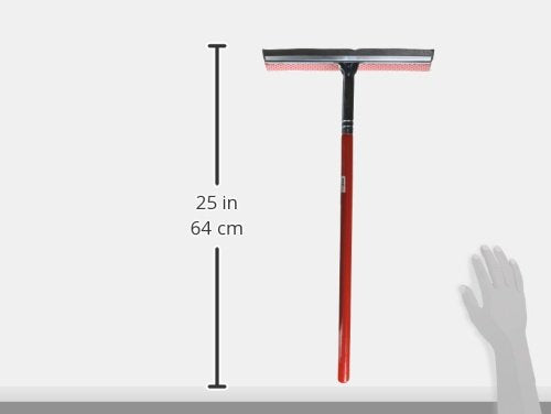 Winco Window Squeegee and Sponge, Medium, Red