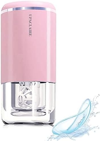 Contact Lens Cleaner, Intelligent Cleaning Machine for Soft Contact Lenses Cleaning and Storage (Pink)
