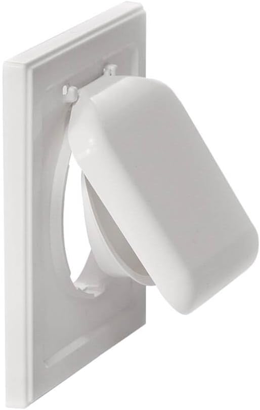 No-Pest Vent 6" Dual Door Exhaust Vent Cover – Outdoor Vent Cap for Bathroom Fans & Range Hoods – Pest Proof, Energy Efficient, Not for Dryer Use (White, 6 inch W/O Duct Tube)