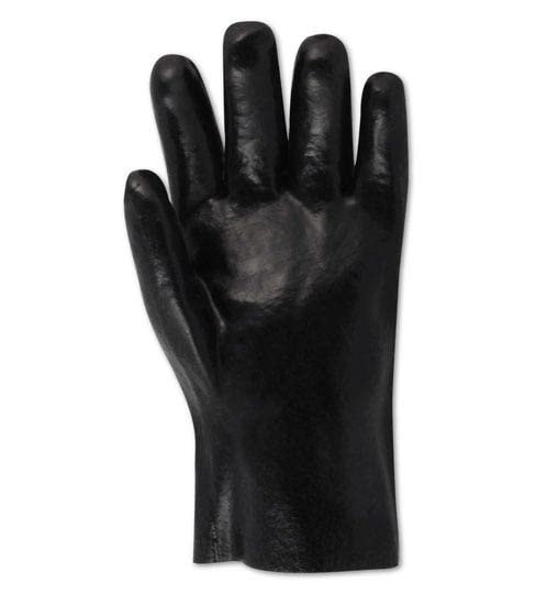 MAGID 3680R SHOWA Best Glove Black Knight Black Vinyl Gloves, Large, Black , Large (Pack of 12), 10"
