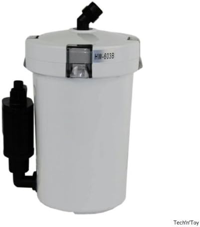 SunSun 3-Stage External Canister Filter for Aquariums & Ponds, 106 GPH Flow, Easy Setup & Maintenance, HW-603B