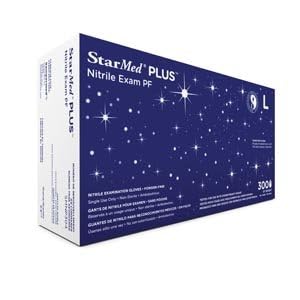 Sempermed SMNP303 StarMed Plus Nitrile Glove, 2.5 Mil, Powder-Free, Medium (Case of 3000)