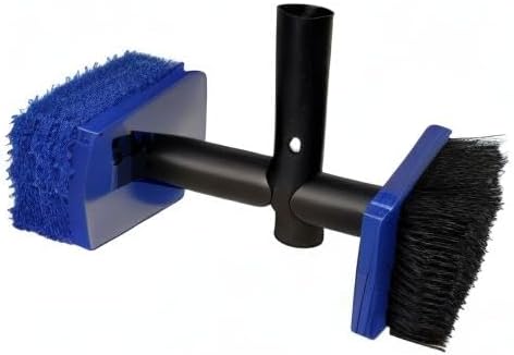 Pool Tile Brush Scrubber 2-in-1 Scrub and Scour Waterline Tile Scale Cleaner - Easily Clean Swimming Pool Tiles Flip Brush