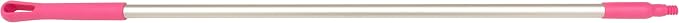 SPARTA Adjustable Aluminum Broomstick, 48” Mop and Broom Handle Replacement with Color-Coded System for Environments with Harsh Cleaning Agents, Aluminum, 48 Inches, Pink