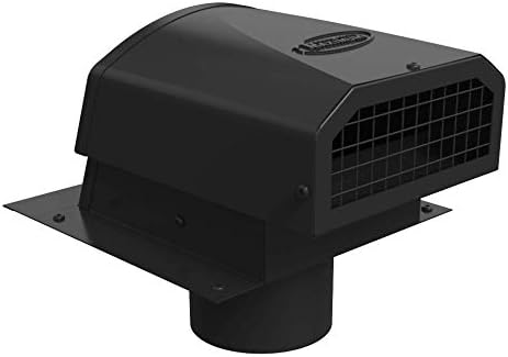 Ventilation Maximum AF4-C 4 Inch Outdoor Wall Dryer Vent Cover – Exterior Bathroom Exhaust Fan & HVAC Intake/Exhaust, Energy-Saving, Galvanized Steel, Weatherproof - Black