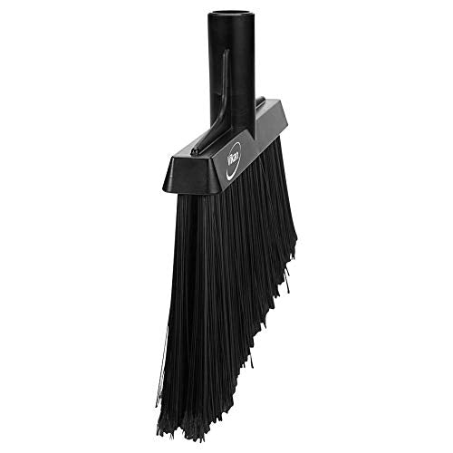 Vikan 29169 Split Bristle Angle Head Broom, Black