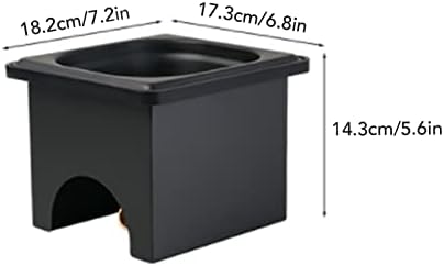 Focket Pitcher Rinser, Stainless Steel Kitchen Sink Glass Rinser with Drain and Drip Tray, Countertop Automatic Cup Washer for Bar, Home, Cafe, Restaurant, Household & Commercial (Black) (Small)