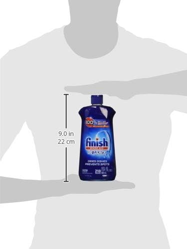 Finish Jet-Dry Dishwasher Rinse Aid, Compatible with Dishwasher Detergent, Prevents Spots & Residues, Dries, Shine & Protects, 23 oz, 225 Washes. (Pack of 3)