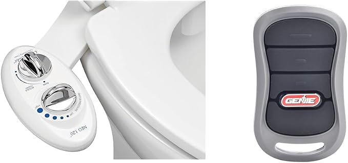 LUXE Bidet NEO 120 - Self-Cleaning Nozzle, Fresh Water Non-Electric Bidet Attachment for Toilet Seat & Genie Authentic G3T-R 3-Button Intellicode Garage Door Opener Remote with