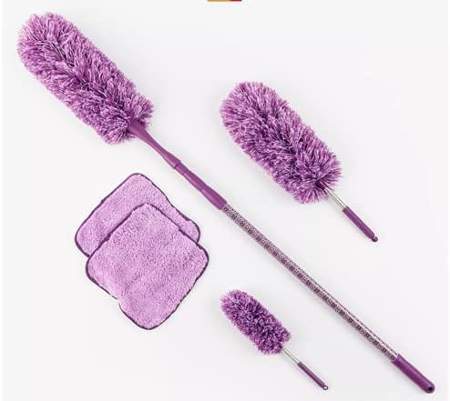 6-Piece Easy Reach Microfiber Duster Set (Eggplant)