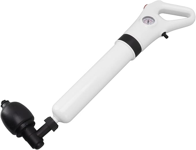 Jeffergarden High Pressure Toilet Plunger, Air Drain Blaster Gun Clog Remover Toilet Drain Unclogger Portable for Sink Floor Drain Bathroom Plumbing