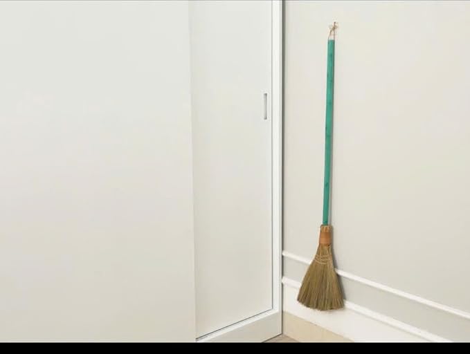Vietnamese Straw Soft Broom - Sweeping Broom with Green Wooden Handle for Cleaning, Decoration, Wedding with 45.28inch Length