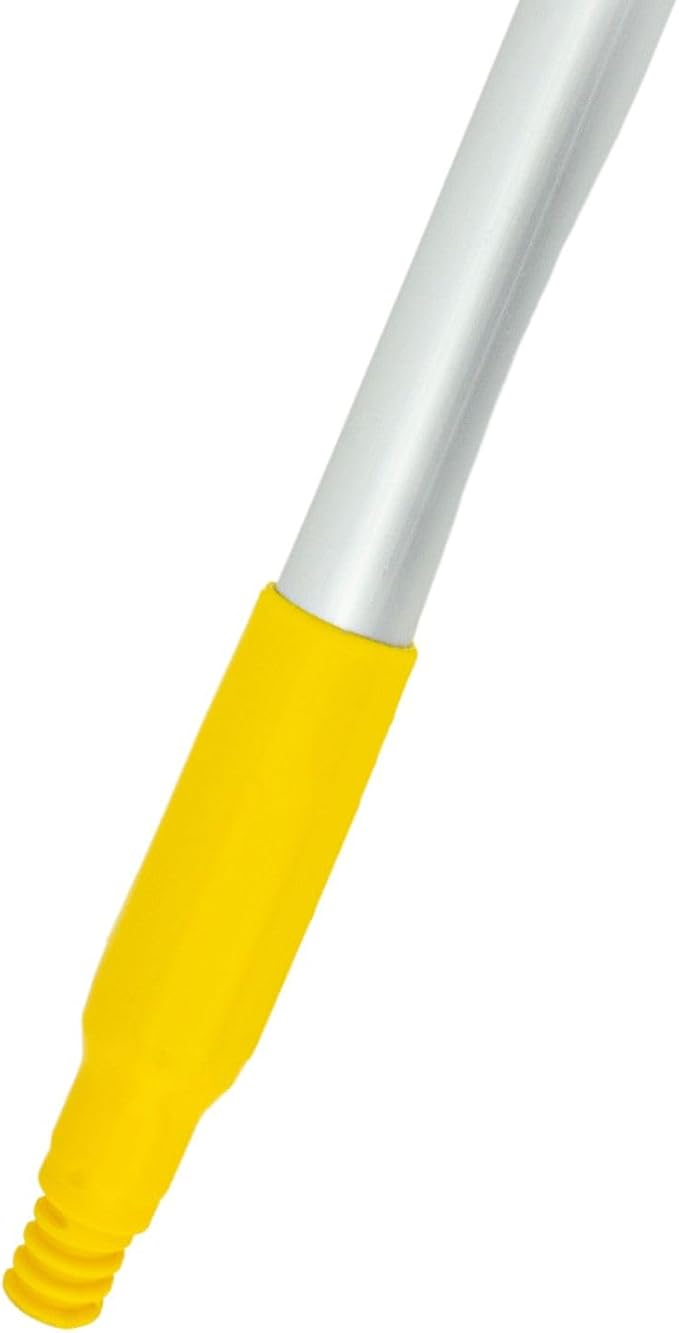SPARTA Adjustable Aluminum Broomstick, 48” Mop and Broom Handle Replacement with Color-Coded System for Environments with Harsh Cleaning Agents, Aluminum, 48 Inches, Yellow