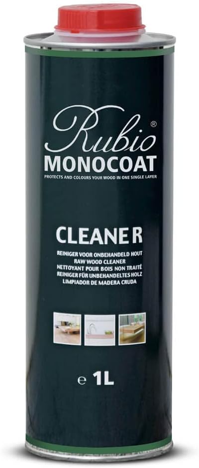 Rubio Monocoat Raw Wood Cleaner, 1,000 ft² | Preparatory Cleaning for Wood Surfaces | Removes Dust After Sanding & Vacuuming | Use Before Finishing with Oil Plus 2C | 1 Liter