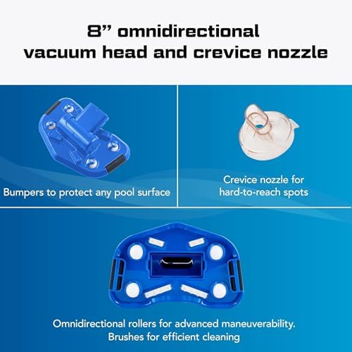 POOL BLASTER Catfish Gen 2 Cordless Pool Vacuum with Genuine Microfilter Bag, Rechargeable Handheld Spa and Hot Tub Cleaner for Small Above Ground Pools, Strong Suction and 45 Minute Runtime