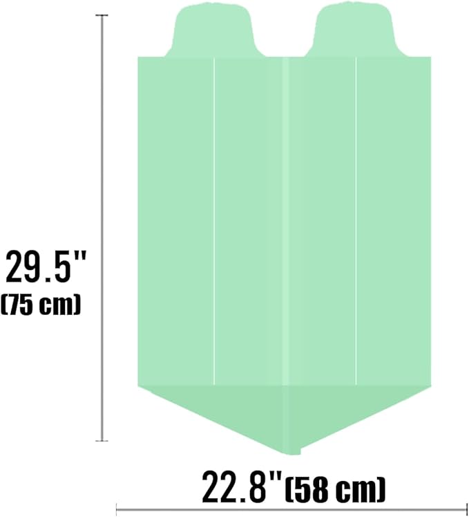 BEIDOU-PAC 8-10 Gallon Flap Tie Compostable Trash Bags, 240 Count, Compost Bags Kitchen Trash Bags, Sturdy Biodegradable Garbage Bags Food Scrap Waste Bags, ASTM D6400, US BPI Certified, Green