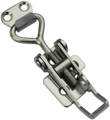 Adjustable Latch Buckle Cabinet Boxes Lever Handle Toggle Catch Latch Lock,Silver,Adjustable Range 126-148mm,2 Pcs