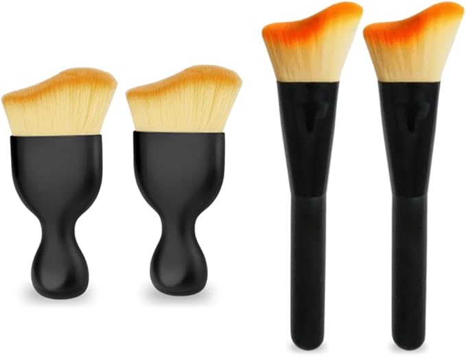 URBAN CAR BE:Trend Interior Cleaning Brush Set of 4, Soft Bristle Auto Detailing Brushes, Non Scratch Dashboard Vent Dust Brush Kit for Multi Car Use & Home Cleaning