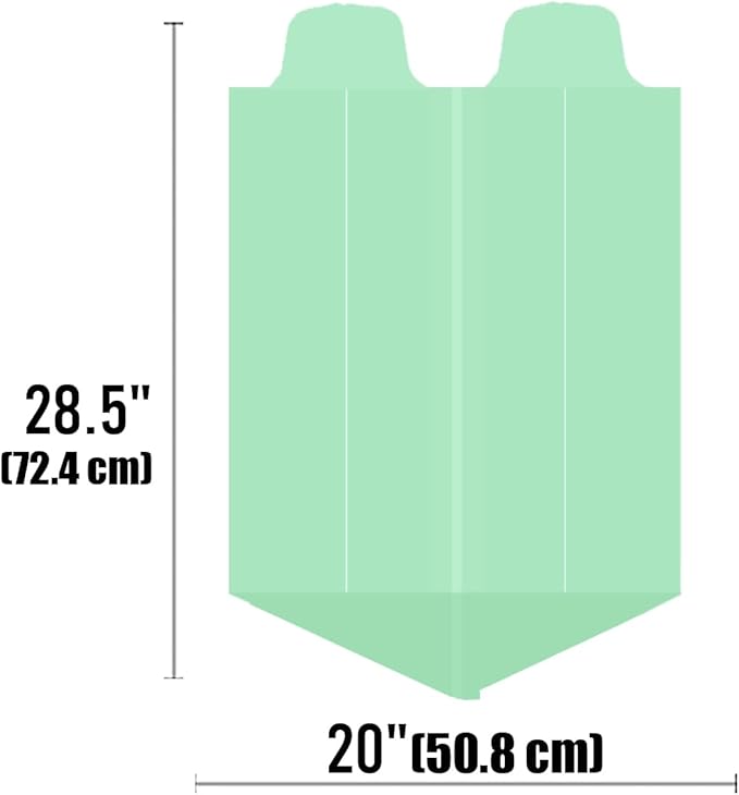 BEIDOU-PAC 4-6 Gallon Flap Tie Compostable Trash Bags, 304 Count, Compost Bags Kitchen Trash Bags, Sturdy Biodegradable Garbage Bags Food Scrap Waste Bags, ASTM D6400, US BPI Certified