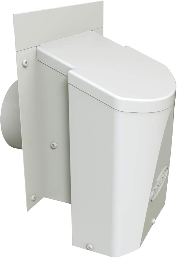 Ventilation Maximum AF4-C 4 Inch Outdoor Wall Dryer Vent Cover – Exterior Bathroom Exhaust Fan & HVAC Intake/Exhaust, Energy-Saving, Galvanized Steel, Weatherproof - White
