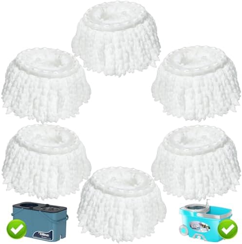 RinseWise Gen 2 Easy-Use Spin Mop,with 360 ° Swivel Wheels and 12 Pcs Mop Heads for Home & Kitchen Cleaning