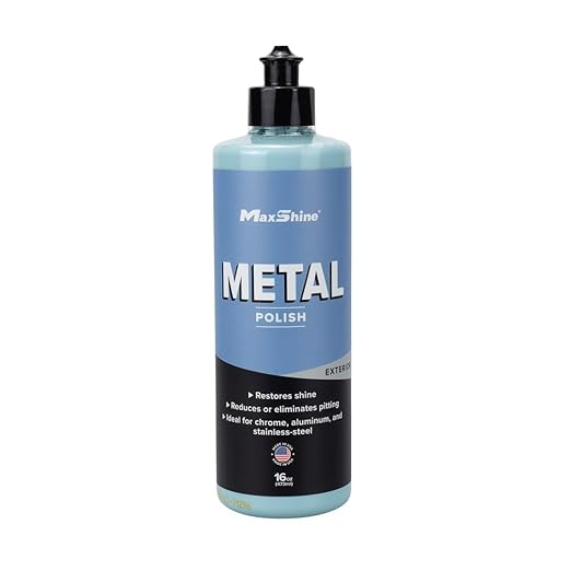 Maxshine 16oz Metal Polish – All-in-One Heavy-Duty Cleaner for Chrome, Aluminum, Stainless Steel & More – Cleans, Polishes & Protects – Ideal for Cars, Trucks, SUVs, RVs & Motorcycles