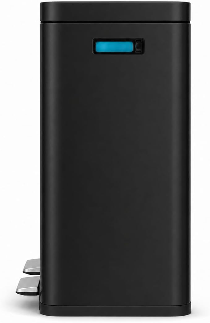 Home Zone Living 16 Gallon Kitchen Trash Can with Dual Compartments