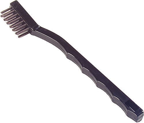 SPARTA Flo-Pac Grout Brush, Utility Brush with Crimped Stainless Steel Bristles for Cleaning, Detail Work, and Janitorial Use, 7 Inches, Black, (Pack of 12)