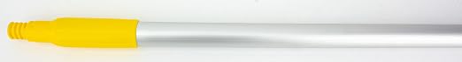 SPARTA Aluminum Broom and Mop Handle Replacement with Acme Threaded Tip for Environments with Harsh Cleaning Agents, Aluminum, 67 Inches, Yellow, (Pack of 12)