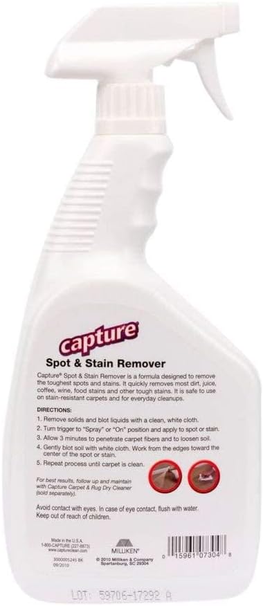 Capture Carpet & Rug Dry Cleaner (8 lb) & Capture Spot and Stain Remover (32 oz), Couch, Sofa Cleaner and Stain Remover - Bundle