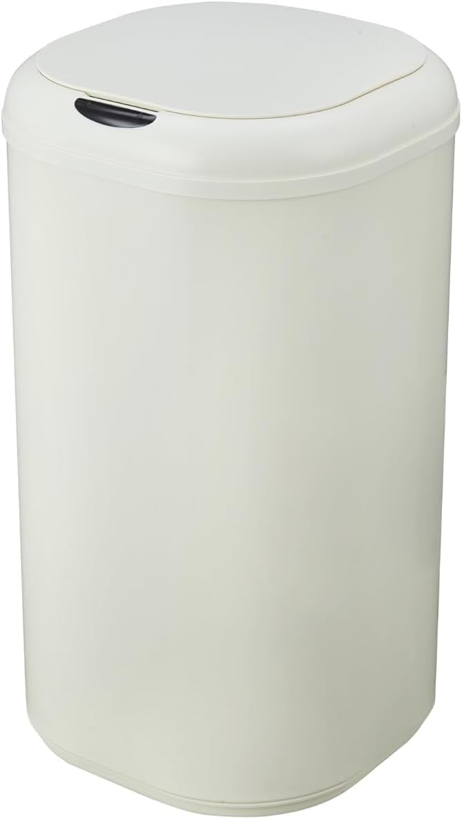 GAOMON 8 Gallon/30L Motion Sensor Trash Can, Touchless Automatic Stainless Steel Garbage Bin with Lid for Bathroom, Living Room, Home Office, Beige