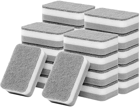 Sponge Individually Wrapped, Kitchen Dishwashing Sponges Bulk, Non Scratch Dishes Scouring Pad, Odor-Free Cleaning Sponge Wipes Scrubber Suitable for Travel Camping Apartments (800 Pack)