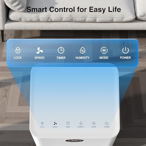 ZAFRO 21 Pint Dehumidifier for Home & Basement up to 1200 Sq.Ft, Auto Humidity Control, Continuous & Manual Drainage with Drain Hose, 40dB Ultra Quiet, Auto Defrost, 24H Timer