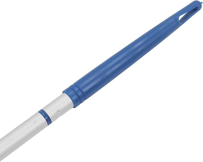 Pool Vacuum Head and Skimmer Net Set Heavy Duty Professional Grade Pool Cleaning Kit with 5 Piece Aluminum Telescopic Pole for Swimming Pools Hot Tubs Spas ABS Nylon Blue