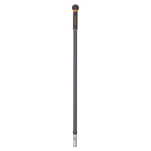 Taski D7520277 JM Ultra Plus Telescoping Mop Handle, Commercial Floor Mop Handle, Steel Gray & Orange, Extends 100-170cm (Long), 1-Count
