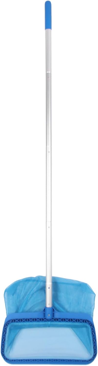 Swimming Pool Leaf Skimmer Net,Swimming Pool Telescopic Leaf Net Skimmer Rake,Efficient Pool Skimmer Net with Long Pole Fine Mesh Leaf Skimmer for Thorough of Swimming Pools, Hot
